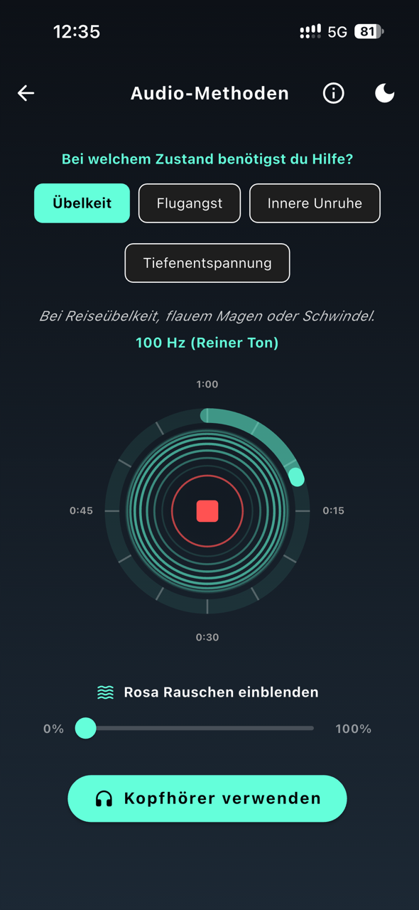 Audio-Methoden für Entspannung