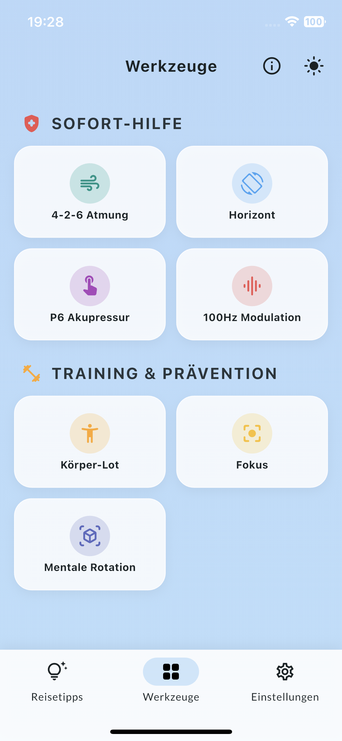 Werkzeuge Übersicht